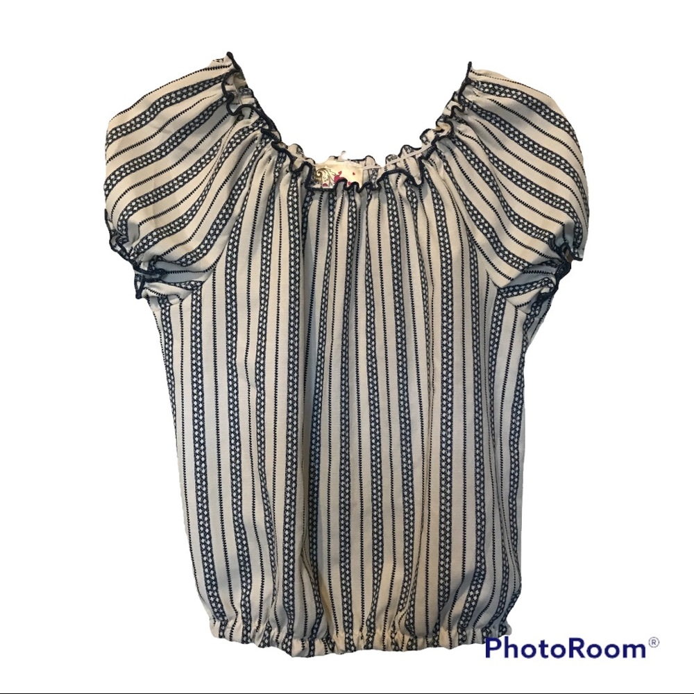Jenna&Jessie Striped Short Sleeve Blouse- Girl’s Size 10